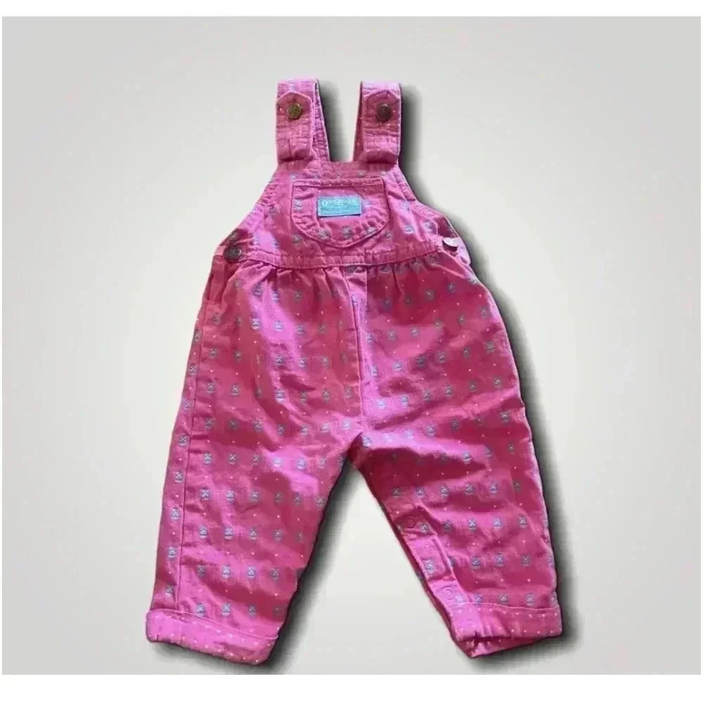 Osh Kosh Vintage Floral Overalls Size
12 Mo Made In USA